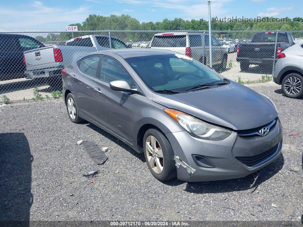 2011 Hyundai Elantra Gls Gray vin: 5NPDH4AE8BH060738