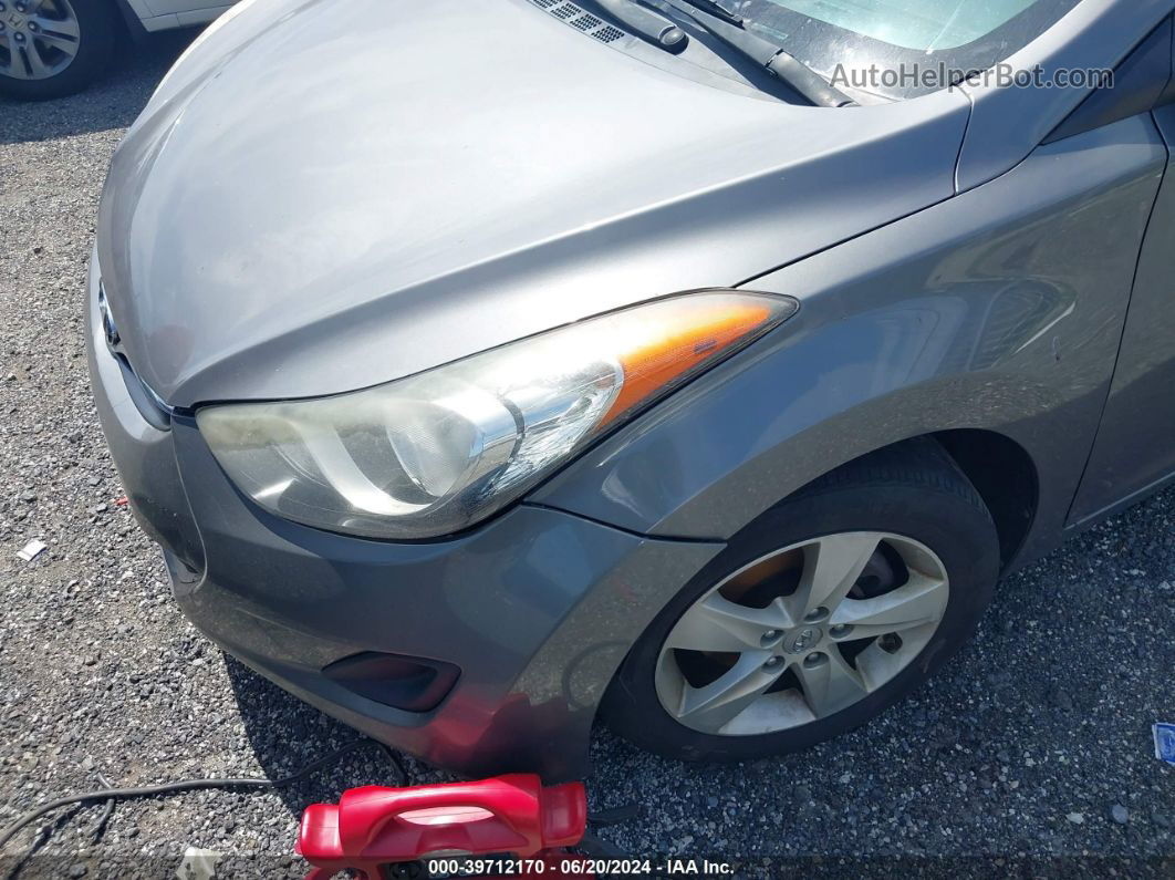 2011 Hyundai Elantra Gls Gray vin: 5NPDH4AE8BH060738