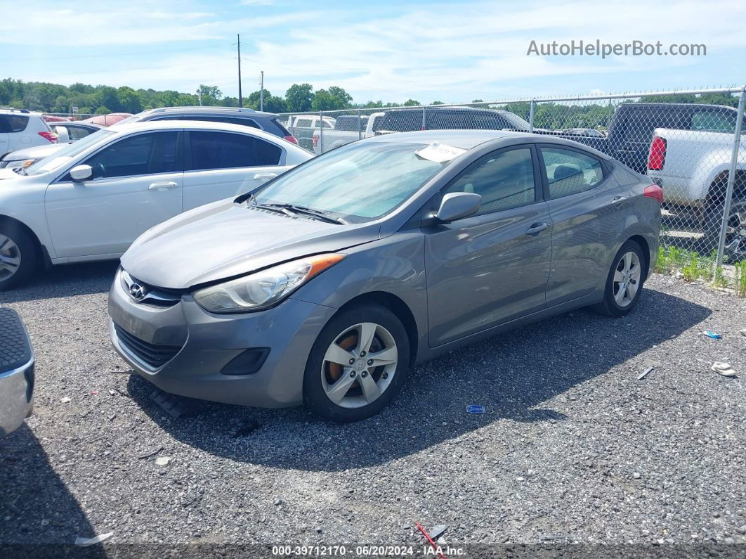 2011 Hyundai Elantra Gls Gray vin: 5NPDH4AE8BH060738