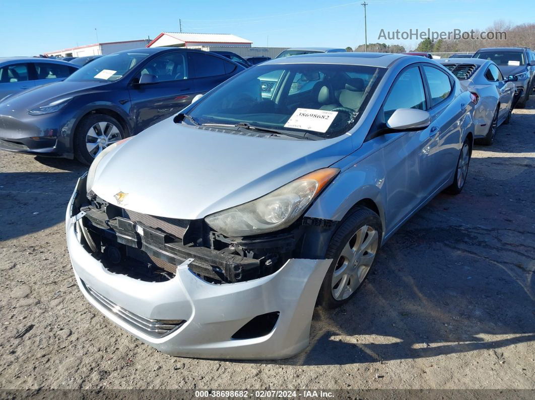 2011 Hyundai Elantra Limited Blue vin: 5NPDH4AE8BH075501