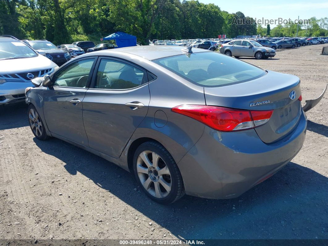 2011 Hyundai Elantra Limited Gray vin: 5NPDH4AE8BH075918