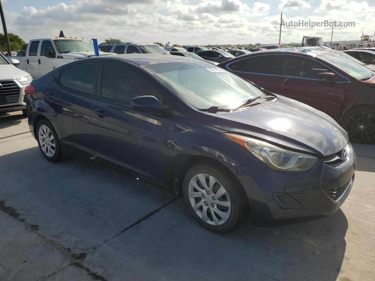 2012 Hyundai Elantra Gls Blue vin: 5NPDH4AE8CH074057