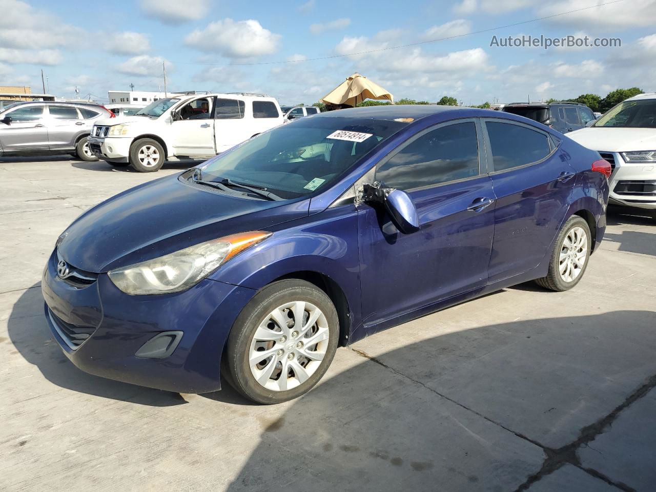 2012 Hyundai Elantra Gls Blue vin: 5NPDH4AE8CH074057