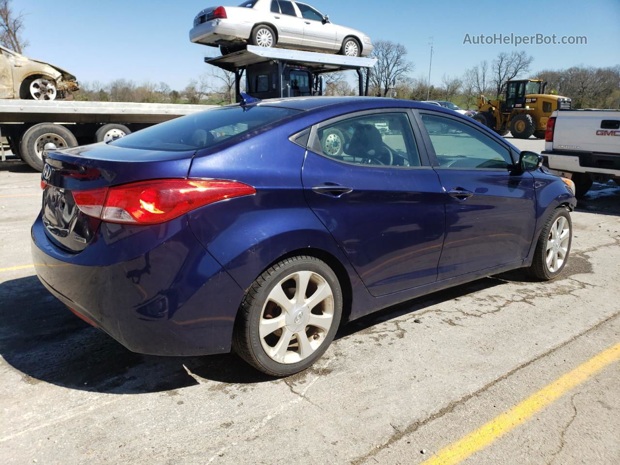 2012 Hyundai Elantra Gls Blue vin: 5NPDH4AE8CH093191