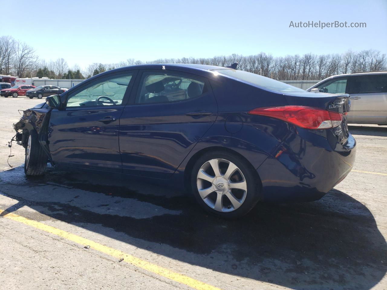 2012 Hyundai Elantra Gls Blue vin: 5NPDH4AE8CH093191