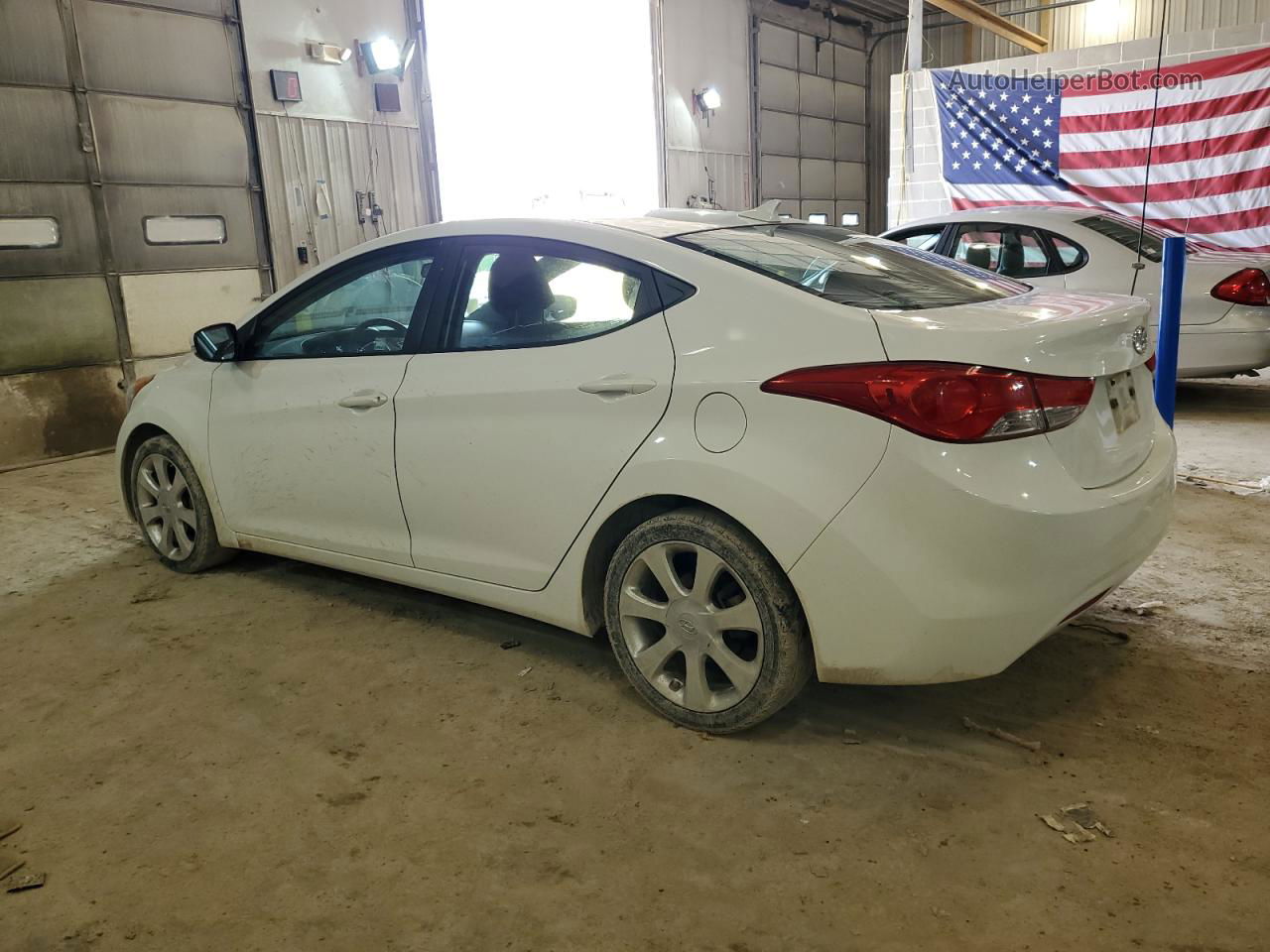 2012 Hyundai Elantra Gls White vin: 5NPDH4AE8CH112046