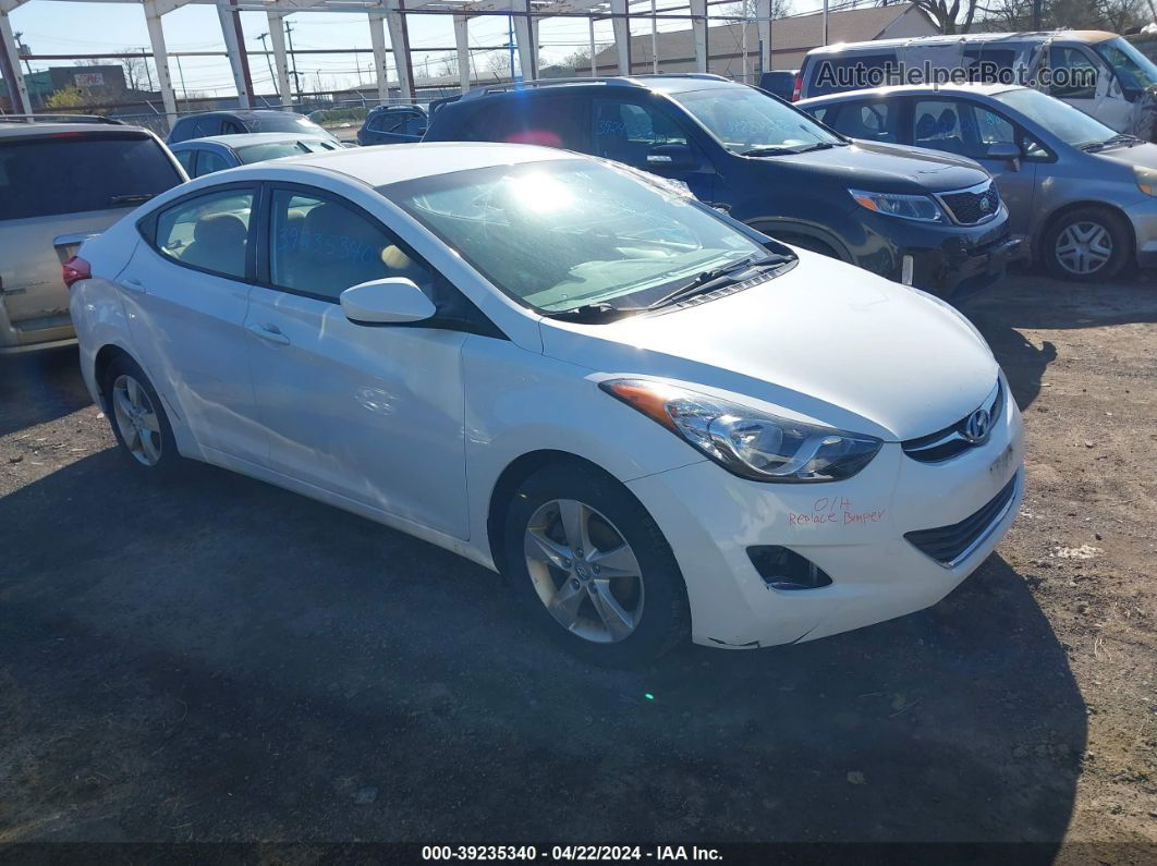 2012 Hyundai Elantra Gls White vin: 5NPDH4AE8CH116145