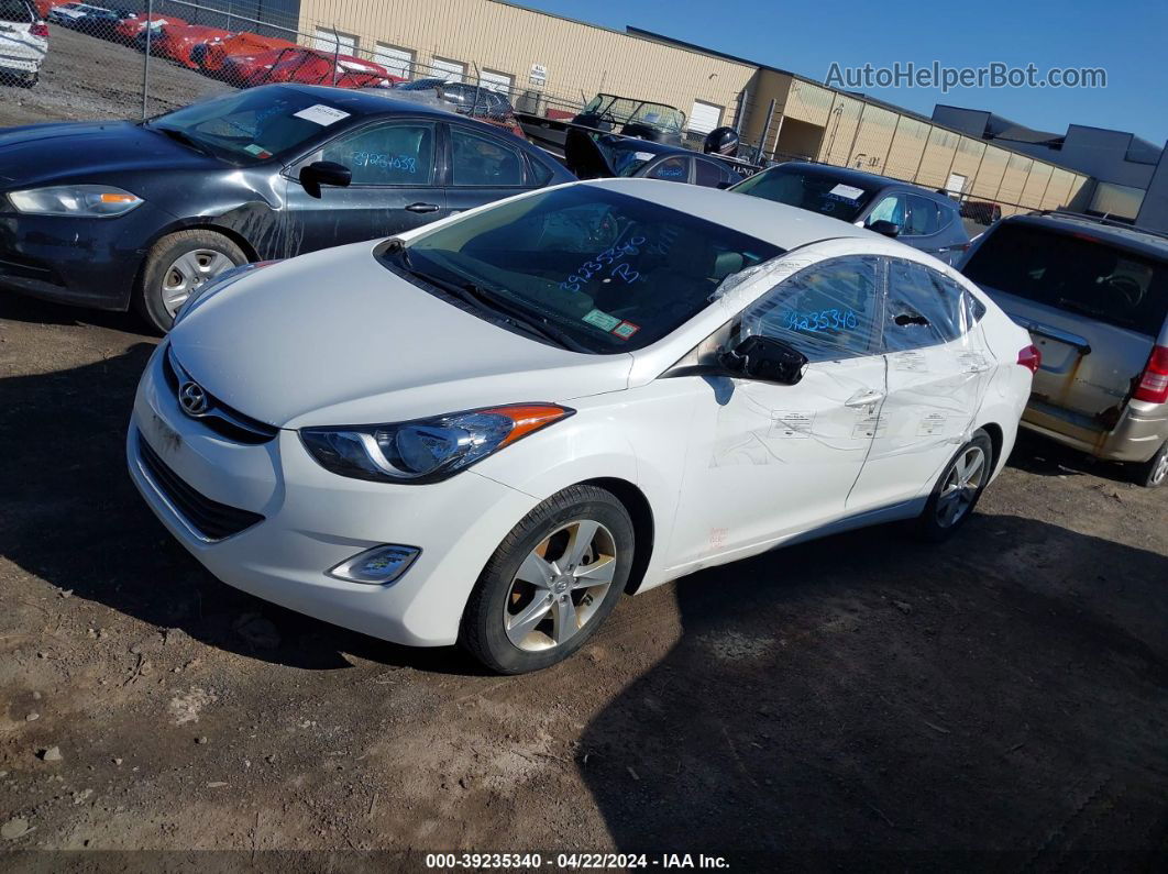 2012 Hyundai Elantra Gls White vin: 5NPDH4AE8CH116145