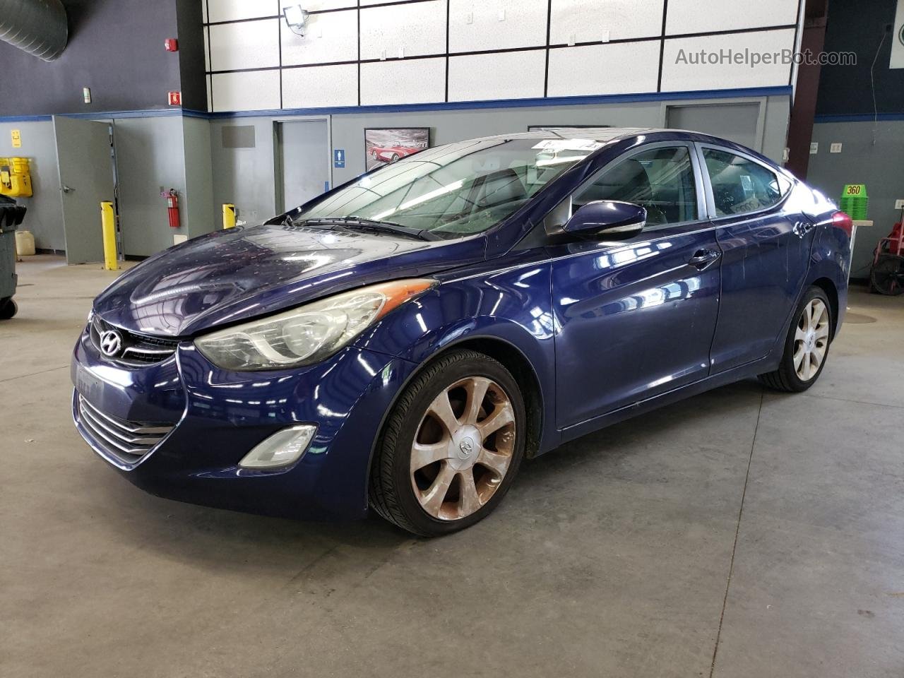 2012 Hyundai Elantra Gls Blue vin: 5NPDH4AE8CH128683