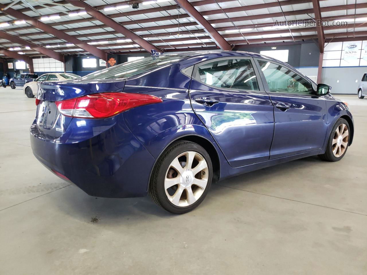 2012 Hyundai Elantra Gls Blue vin: 5NPDH4AE8CH128683