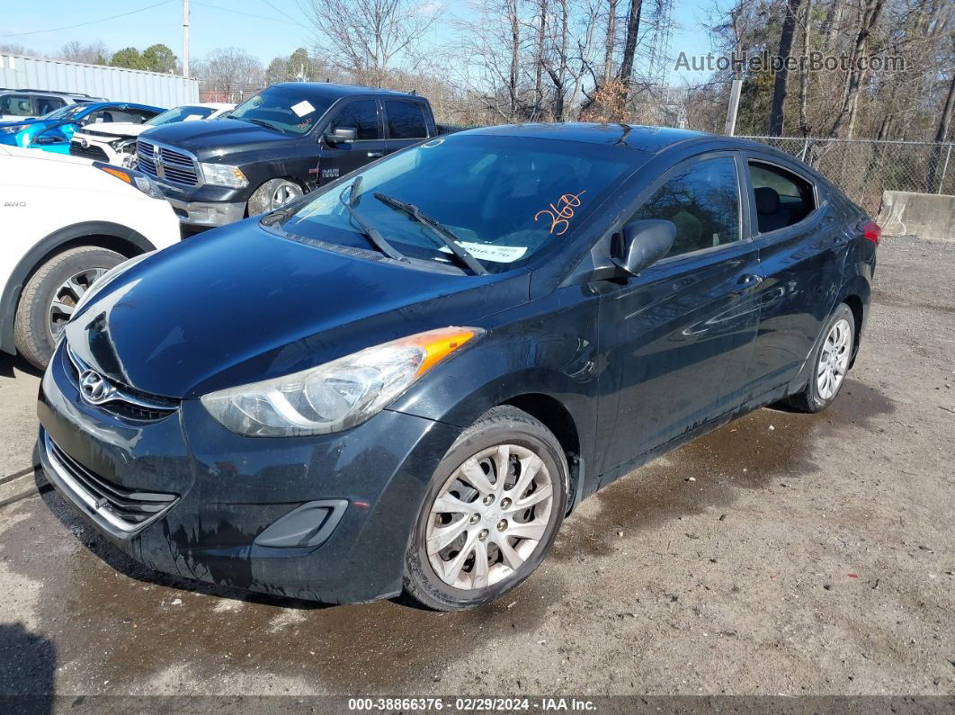 2012 Hyundai Elantra Gls Black vin: 5NPDH4AE8CH130935