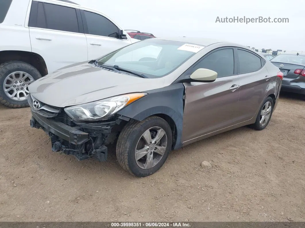 2012 Hyundai Elantra Gls Brown vin: 5NPDH4AE8CH137027