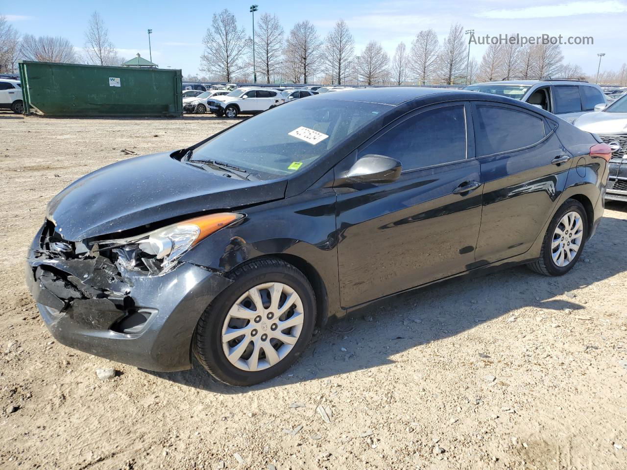 2012 Hyundai Elantra Gls Black vin: 5NPDH4AE8CH139909