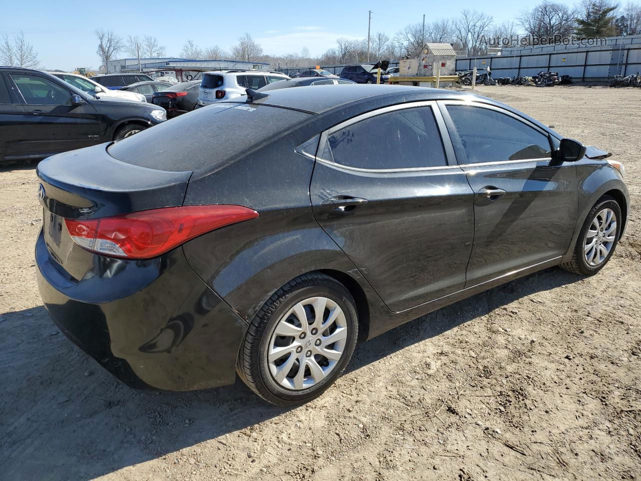 2012 Hyundai Elantra Gls Black vin: 5NPDH4AE8CH139909