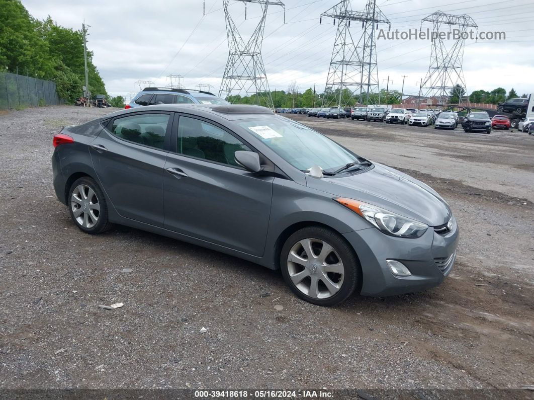 2012 Hyundai Elantra Limited Gray vin: 5NPDH4AE8CH146343