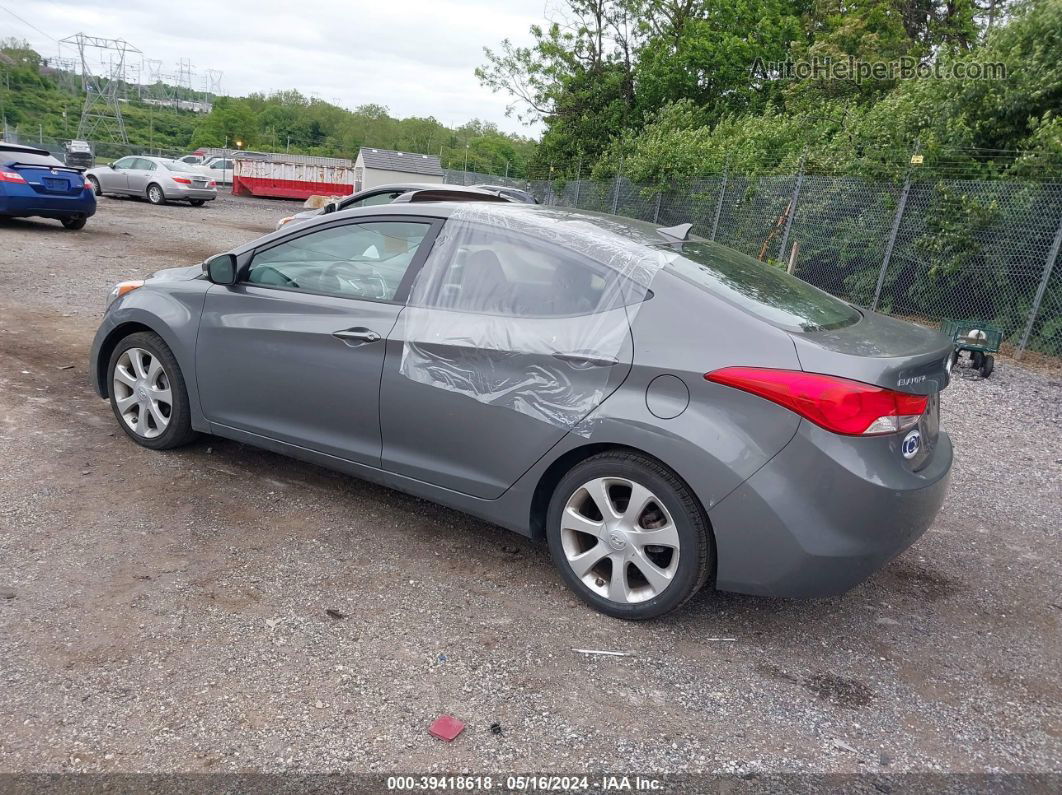 2012 Hyundai Elantra Limited Gray vin: 5NPDH4AE8CH146343