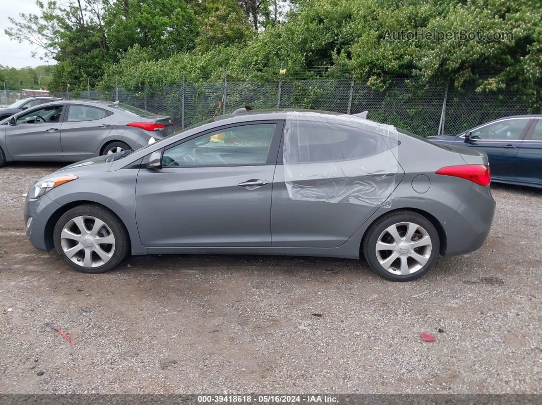 2012 Hyundai Elantra Limited Gray vin: 5NPDH4AE8CH146343