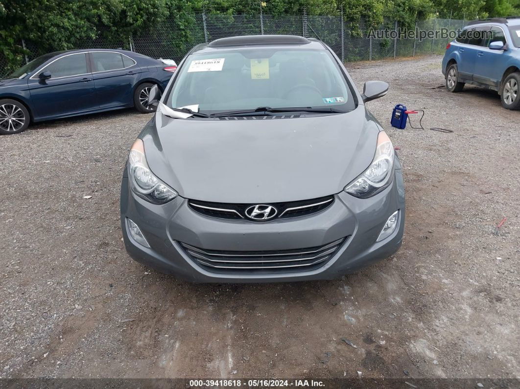 2012 Hyundai Elantra Limited Gray vin: 5NPDH4AE8CH146343