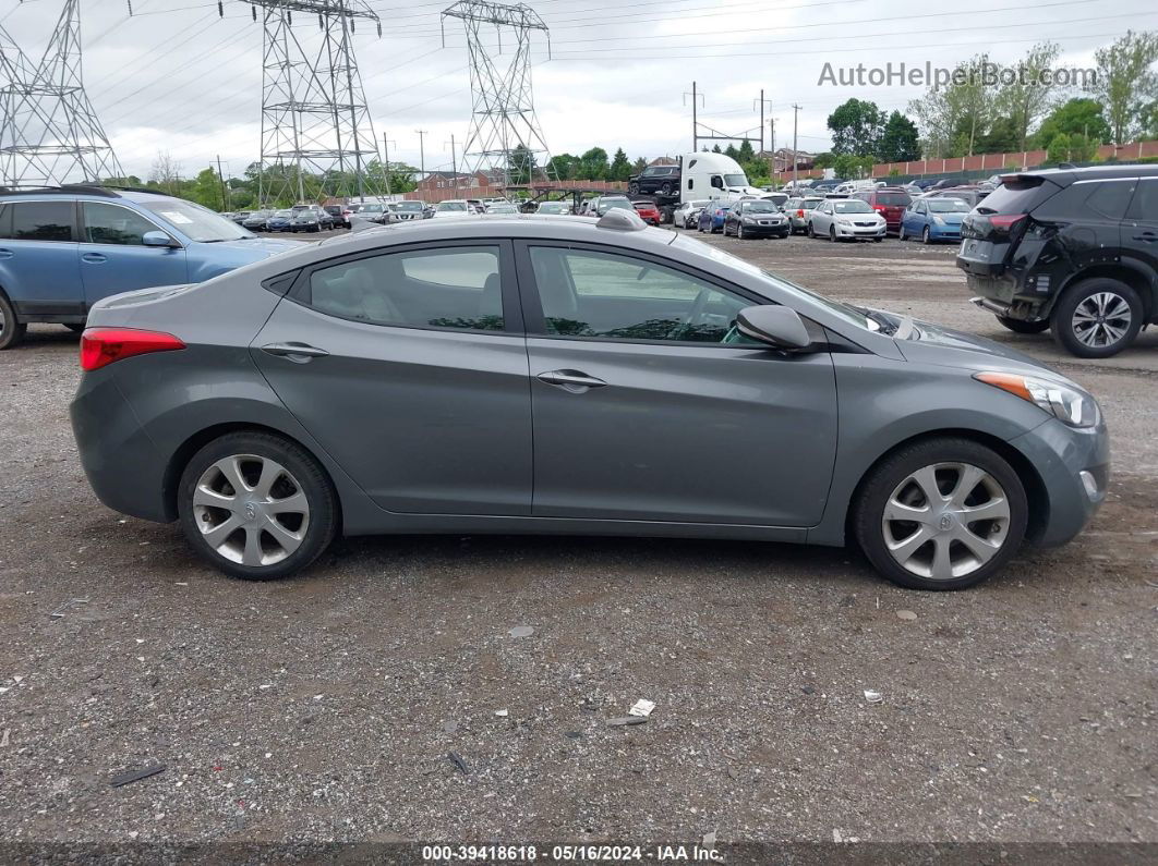 2012 Hyundai Elantra Limited Gray vin: 5NPDH4AE8CH146343