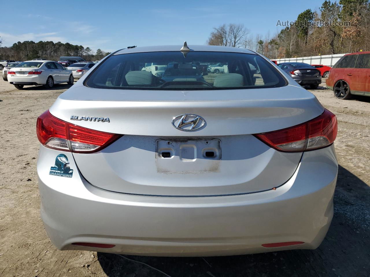 2012 Hyundai Elantra Gls Silver vin: 5NPDH4AE8CH149453