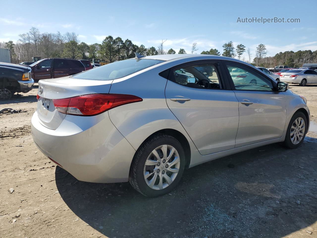 2012 Hyundai Elantra Gls Silver vin: 5NPDH4AE8CH149453