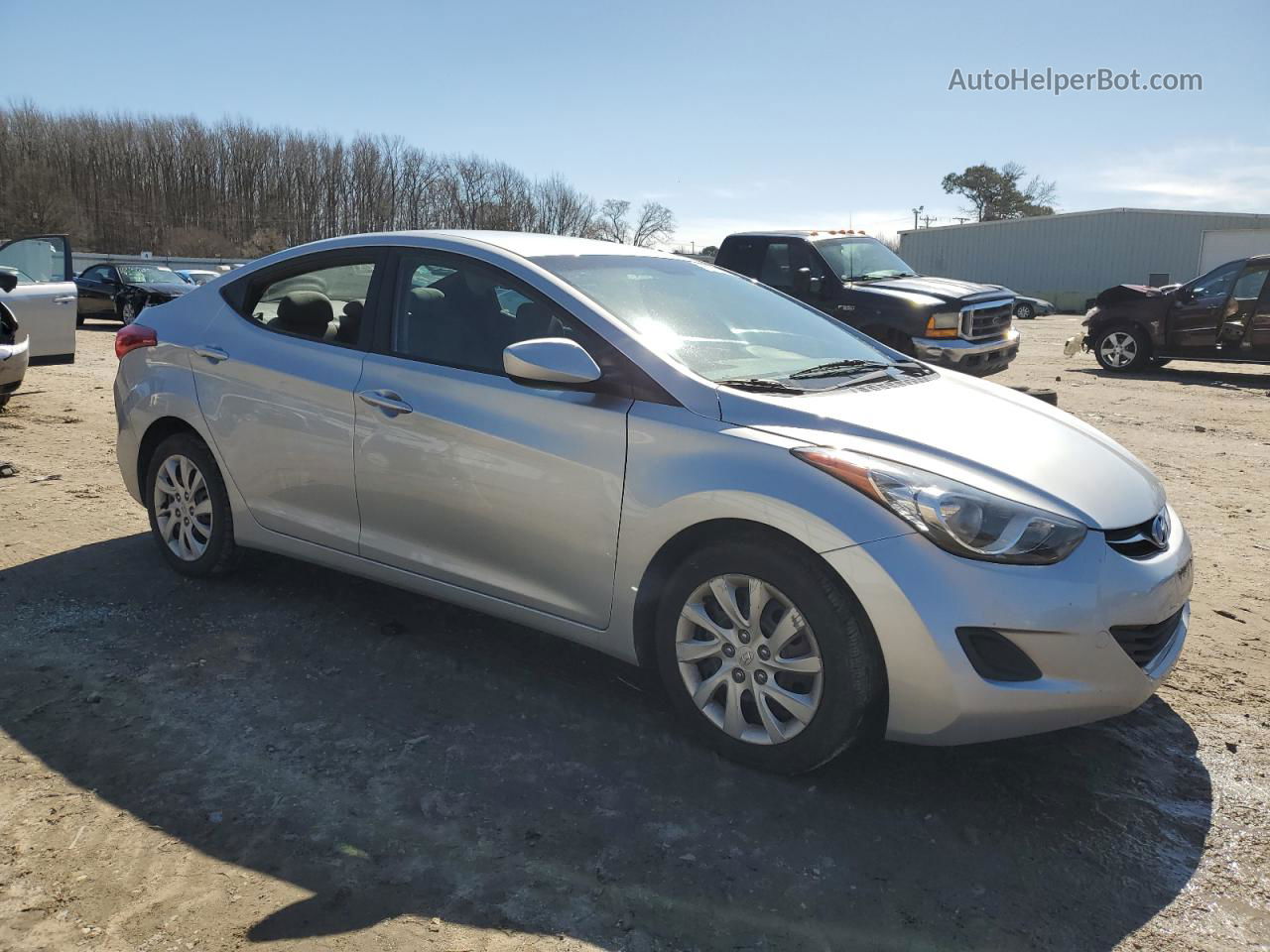 2012 Hyundai Elantra Gls Silver vin: 5NPDH4AE8CH149453