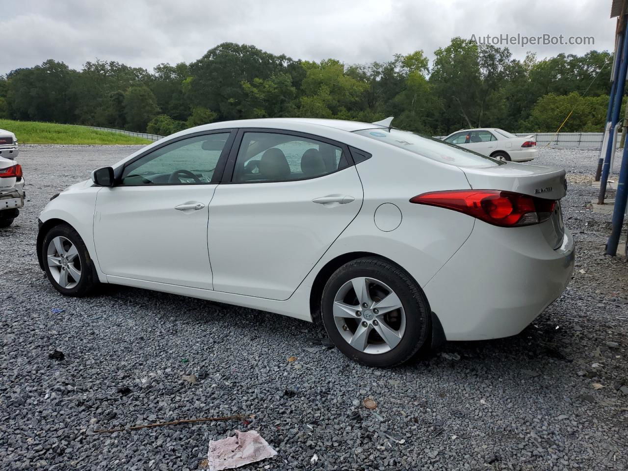 2013 Hyundai Elantra Gls White vin: 5NPDH4AE8DH159966