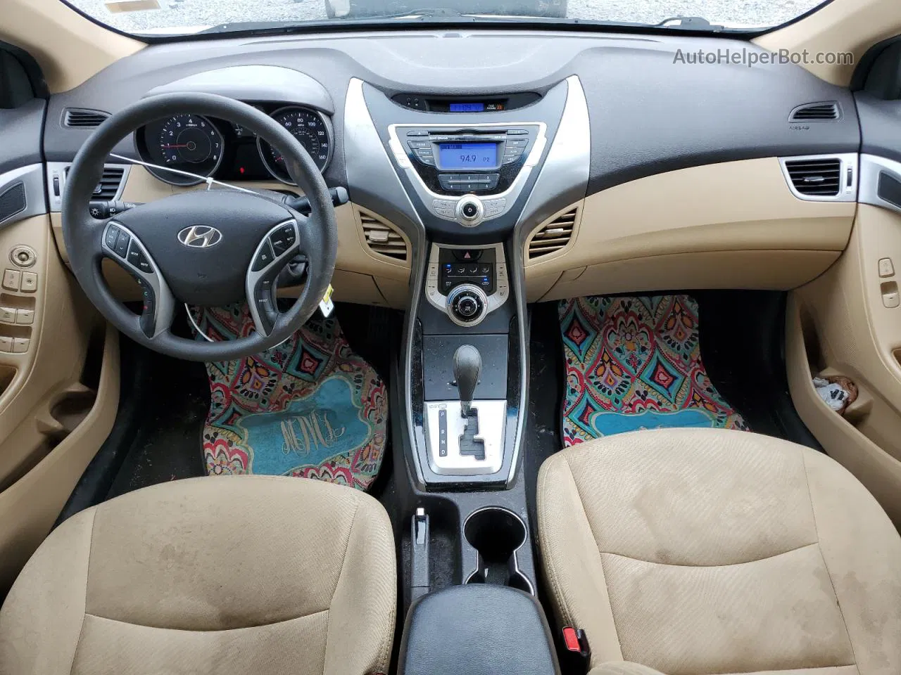 2013 Hyundai Elantra Gls Белый vin: 5NPDH4AE8DH159966