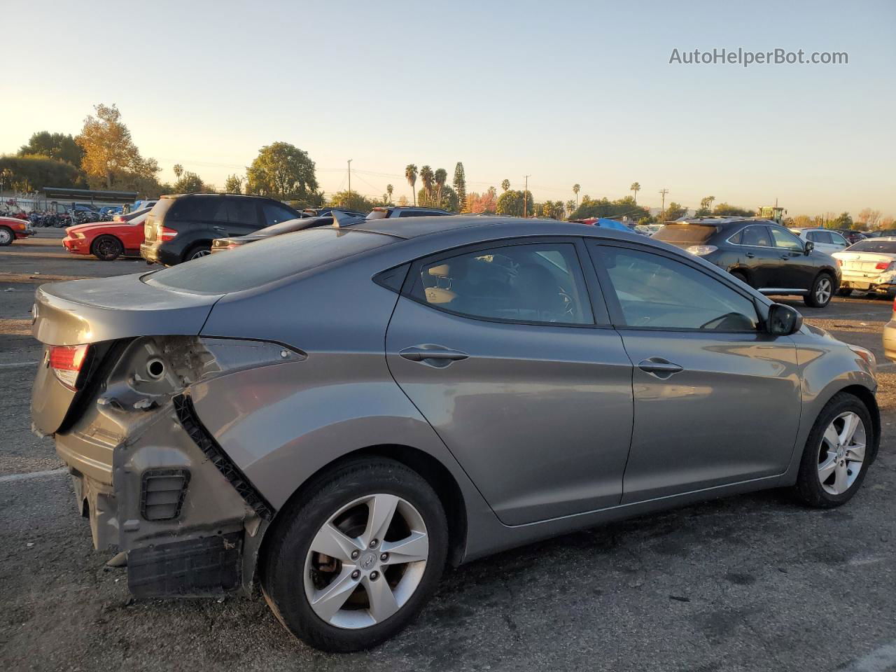 2013 Hyundai Elantra Gls Gray vin: 5NPDH4AE8DH165346