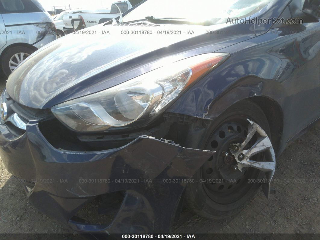 2013 Hyundai Elantra Gls Blue vin: 5NPDH4AE8DH196113