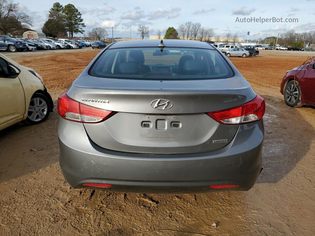 2013 Hyundai Elantra Gls Gray vin: 5NPDH4AE8DH235377