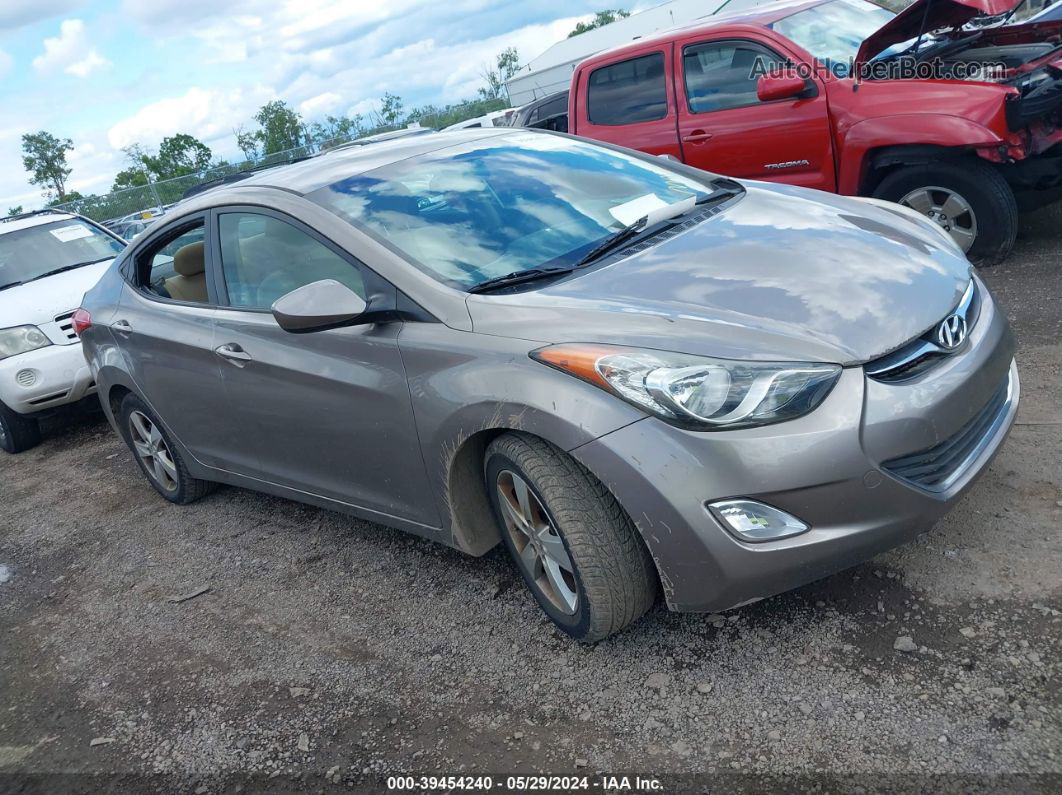 2013 Hyundai Elantra Gls Gray vin: 5NPDH4AE8DH251224