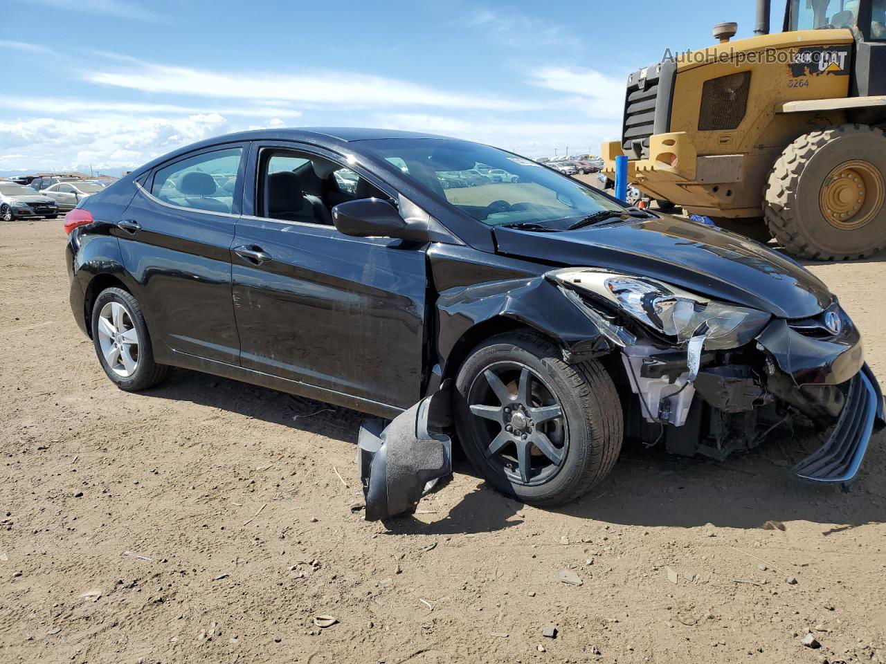 2013 Hyundai Elantra Gls Black vin: 5NPDH4AE8DH255015