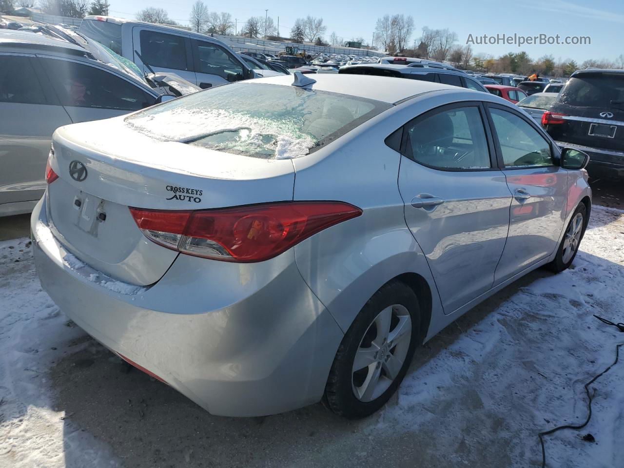 2013 Hyundai Elantra Gls Silver vin: 5NPDH4AE8DH267147