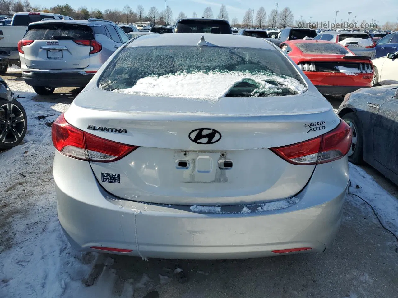 2013 Hyundai Elantra Gls Silver vin: 5NPDH4AE8DH267147