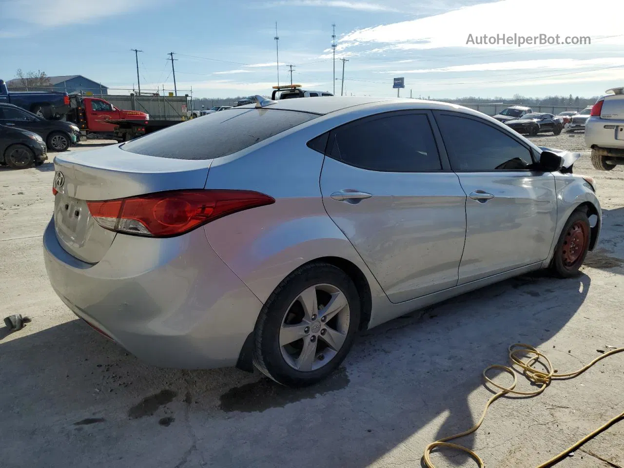 2013 Hyundai Elantra Gls Silver vin: 5NPDH4AE8DH274602