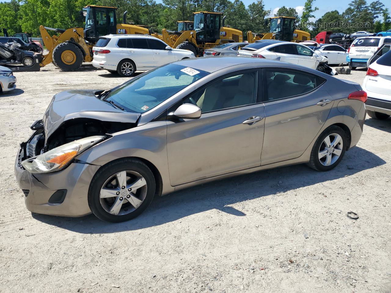 2013 Hyundai Elantra Gls Brown vin: 5NPDH4AE8DH282053