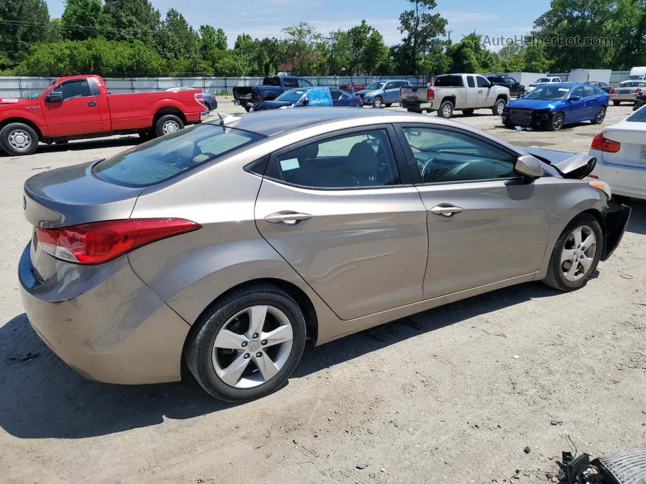 2013 Hyundai Elantra Gls Brown vin: 5NPDH4AE8DH282053