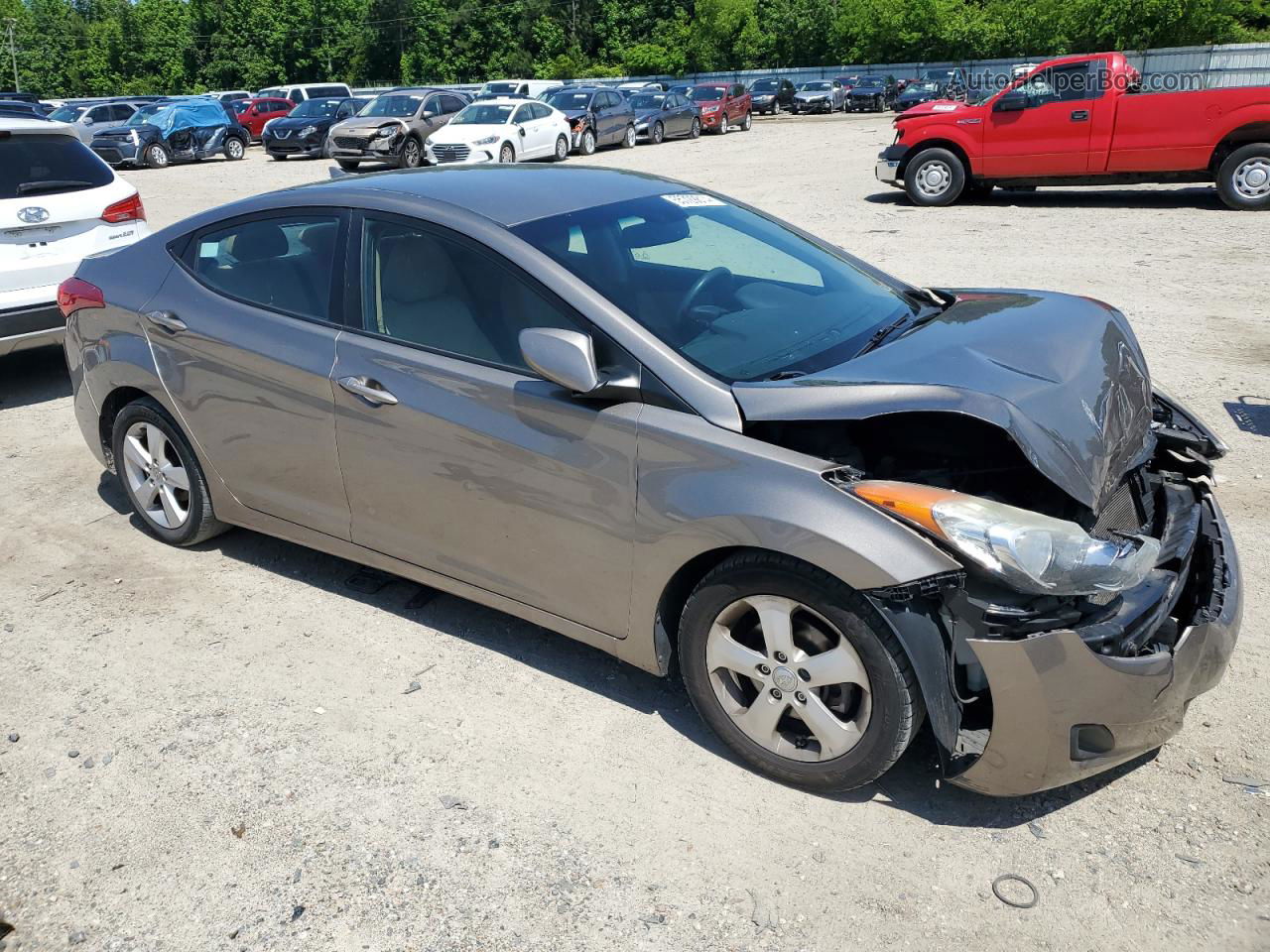 2013 Hyundai Elantra Gls Brown vin: 5NPDH4AE8DH282053