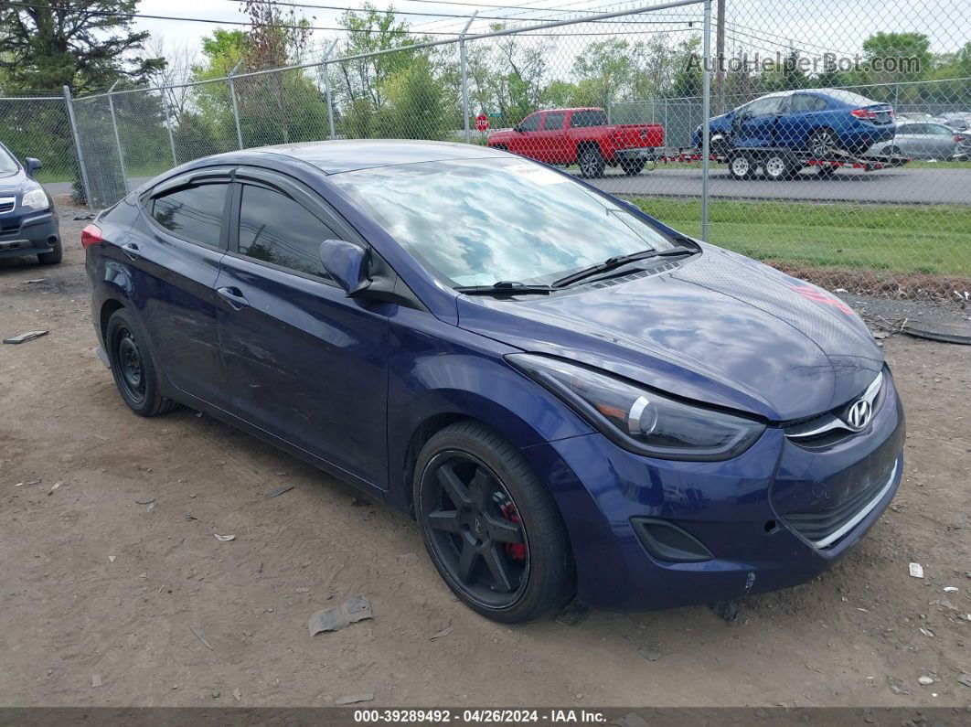 2013 Hyundai Elantra Gls Blue vin: 5NPDH4AE8DH282988