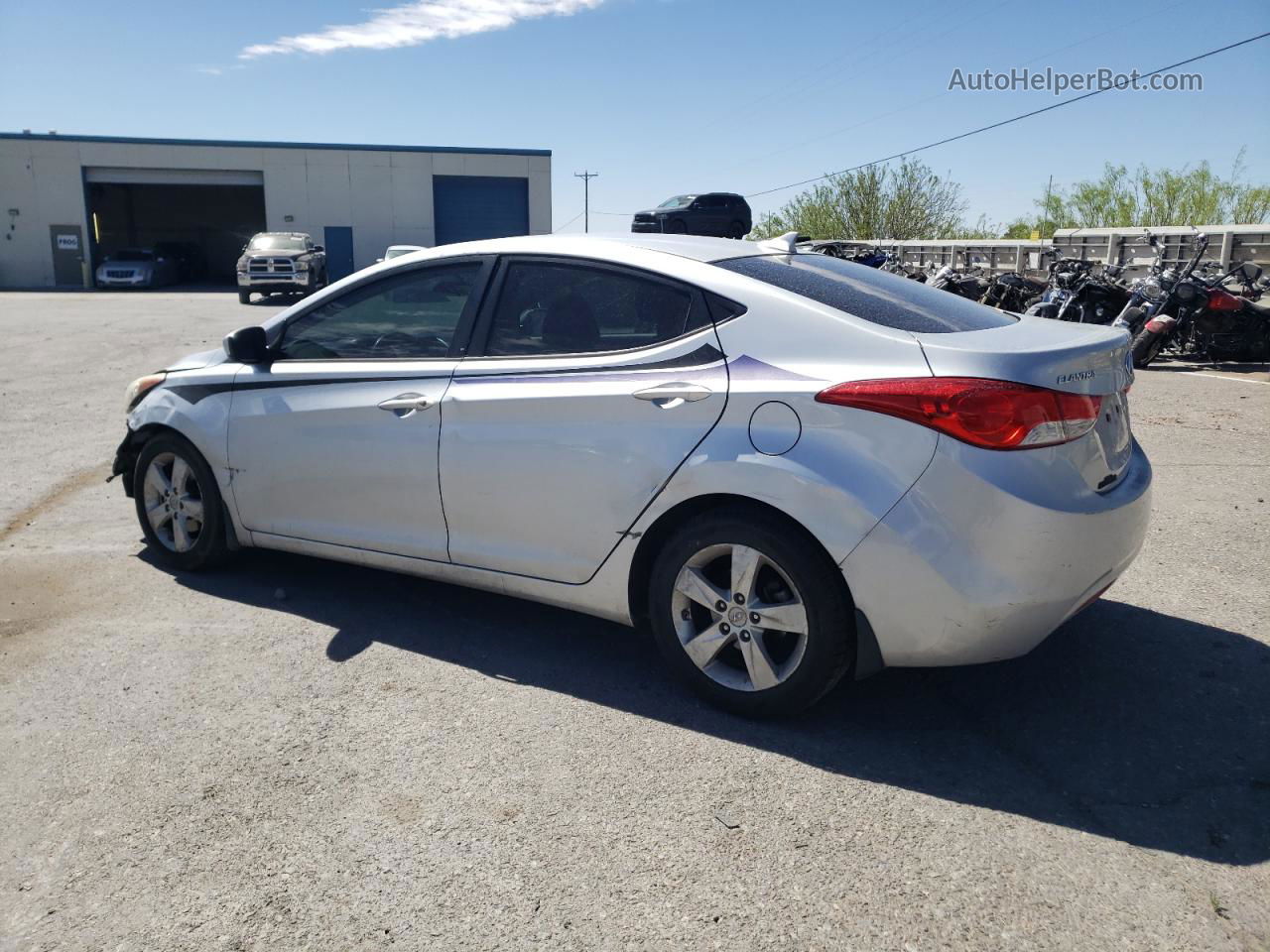 2013 Hyundai Elantra Gls Silver vin: 5NPDH4AE8DH283350