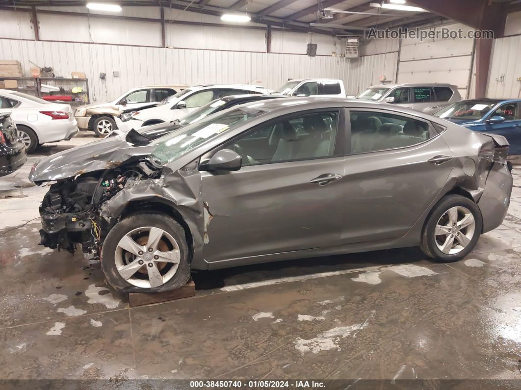 2013 Hyundai Elantra Gls Gray vin: 5NPDH4AE8DH285275