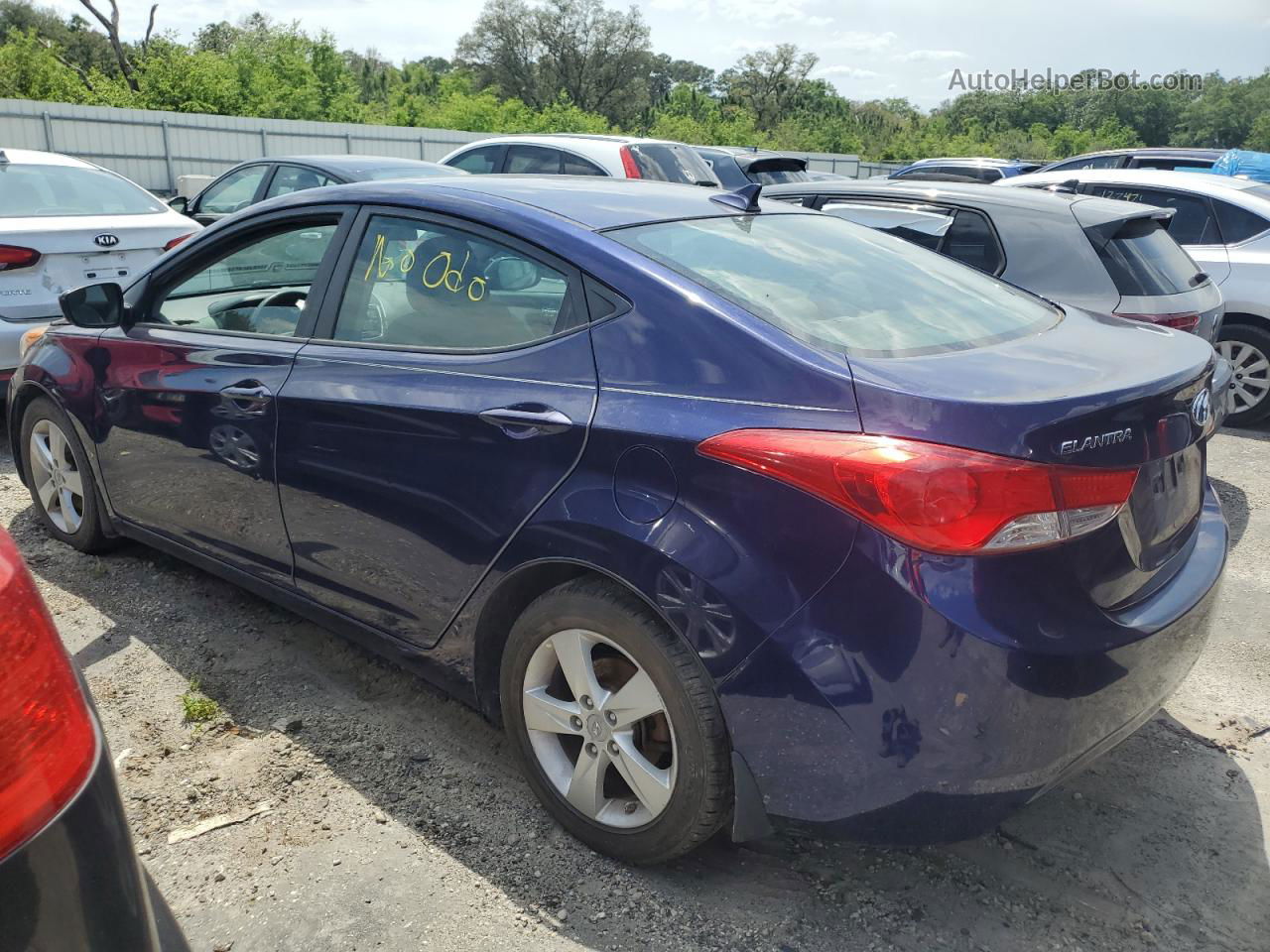 2013 Hyundai Elantra Gls Blue vin: 5NPDH4AE8DH303807