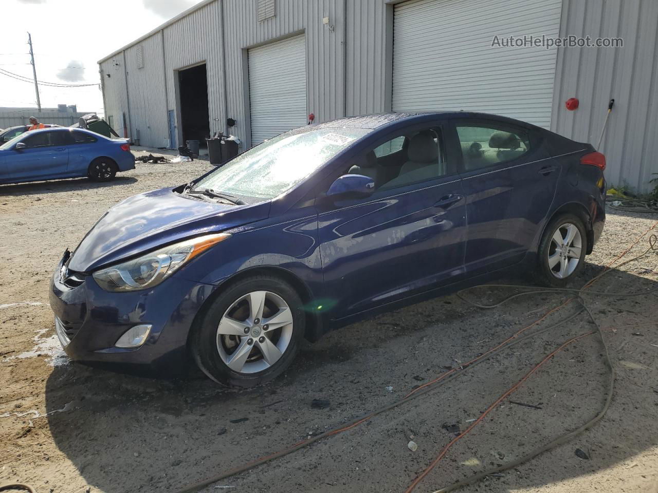 2013 Hyundai Elantra Gls Синий vin: 5NPDH4AE8DH303807