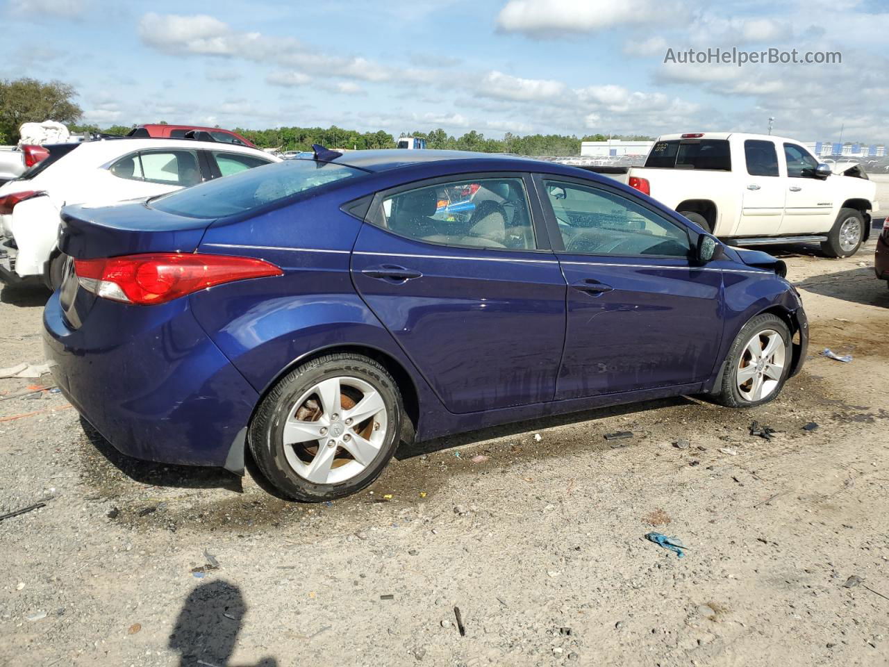 2013 Hyundai Elantra Gls Синий vin: 5NPDH4AE8DH303807