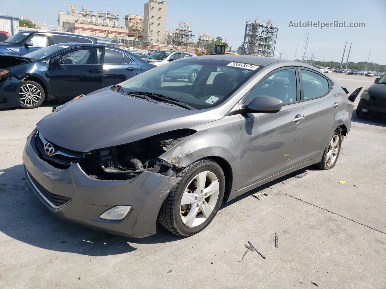 2013 Hyundai Elantra Gls Gray vin: 5NPDH4AE8DH306254