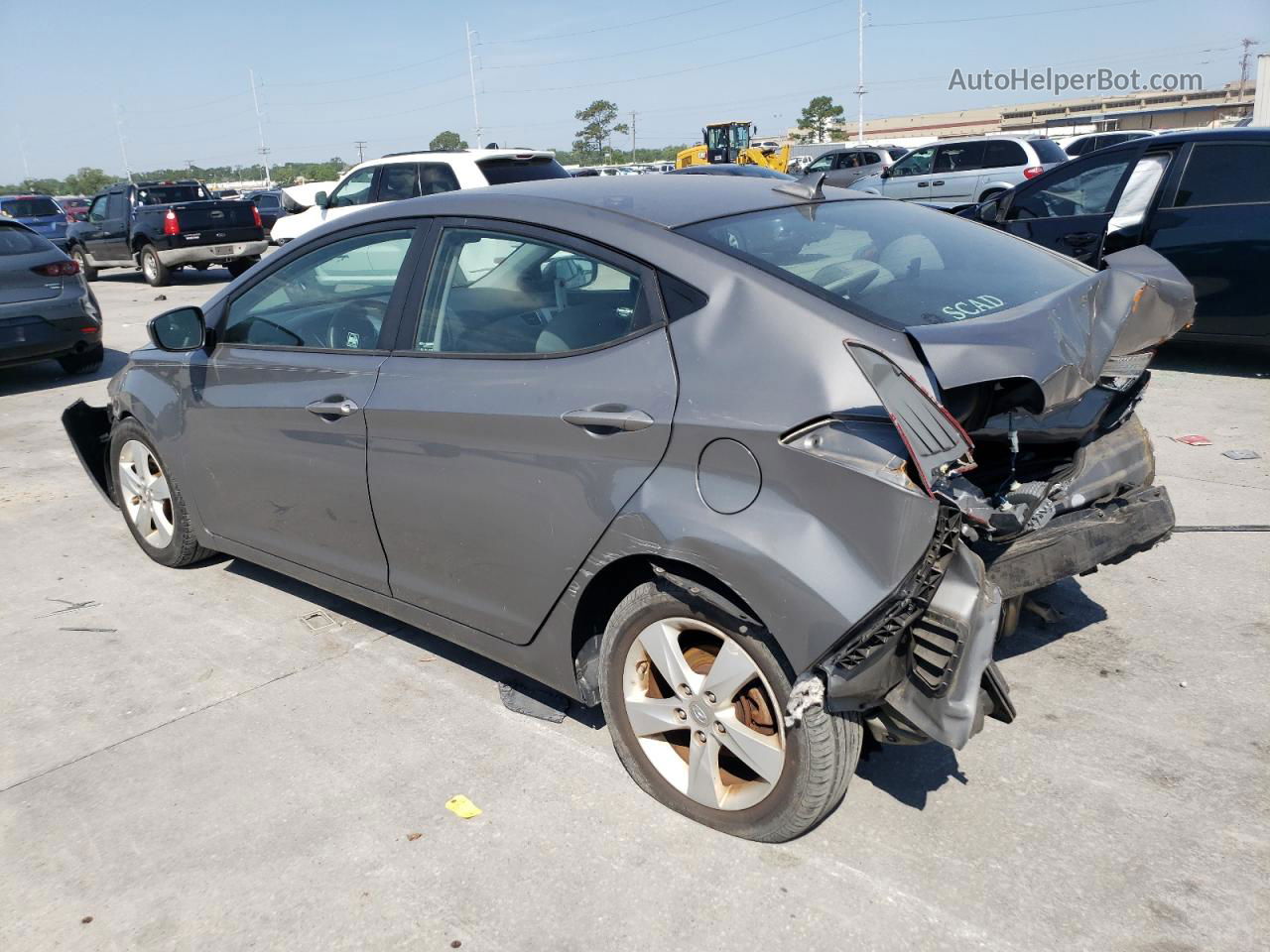 2013 Hyundai Elantra Gls Gray vin: 5NPDH4AE8DH306254