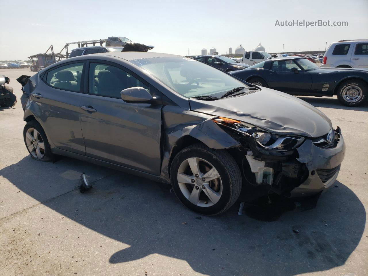 2013 Hyundai Elantra Gls Gray vin: 5NPDH4AE8DH306254