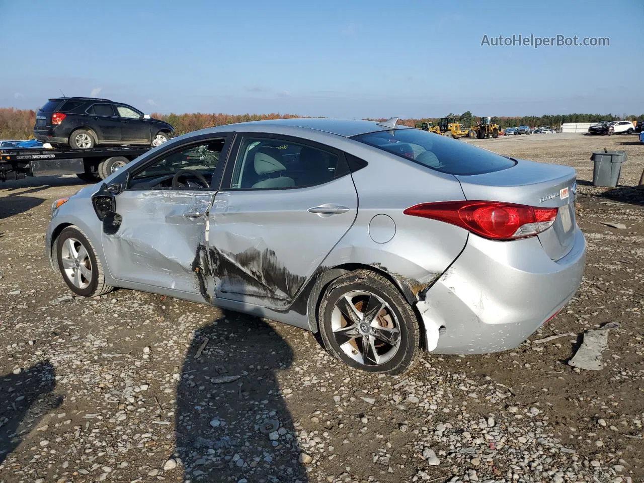 2013 Hyundai Elantra Gls Silver vin: 5NPDH4AE8DH318985