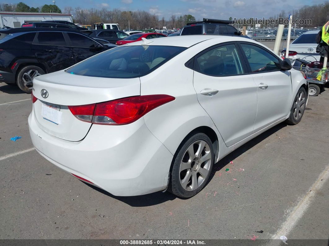 2013 Hyundai Elantra Limited White vin: 5NPDH4AE8DH321756